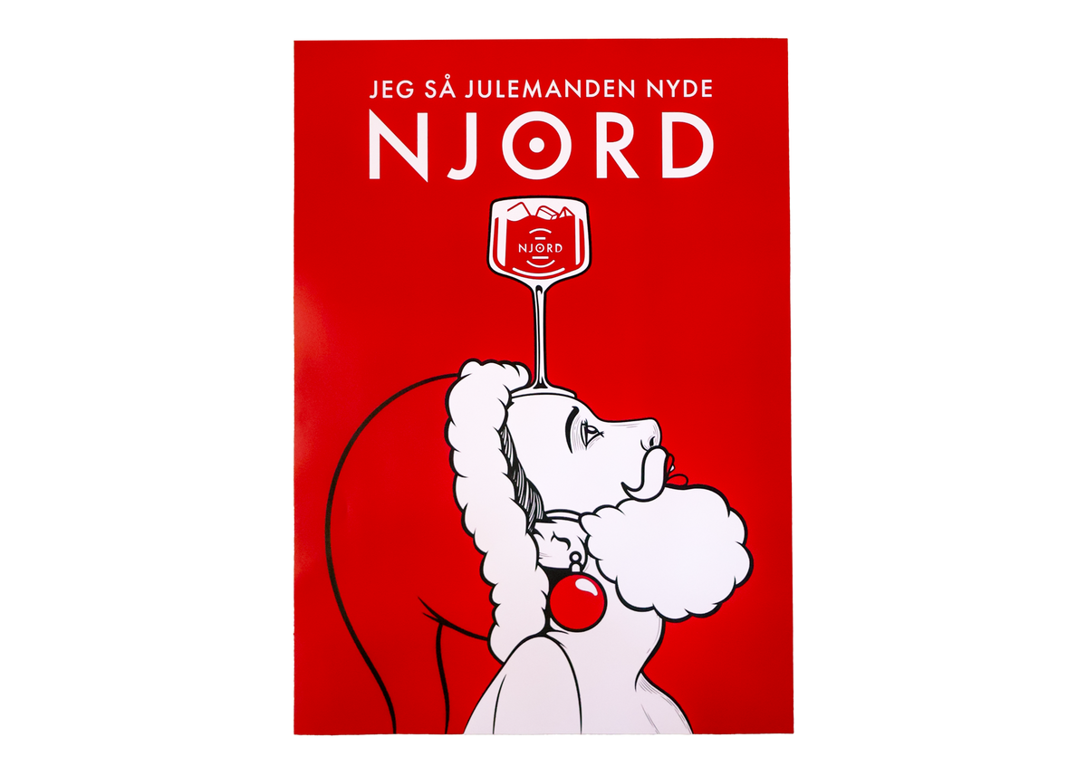 Jeg så julemanden nyde Njord plakat