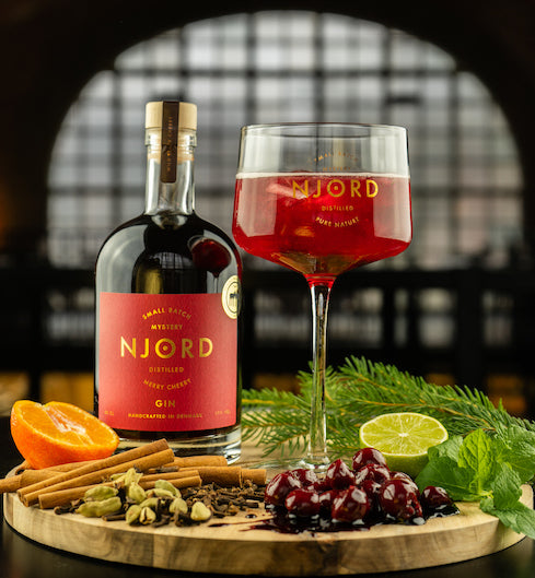 Grandmaster Distiller&#39;s Cocktail Sauce with cherries and Njord Gin