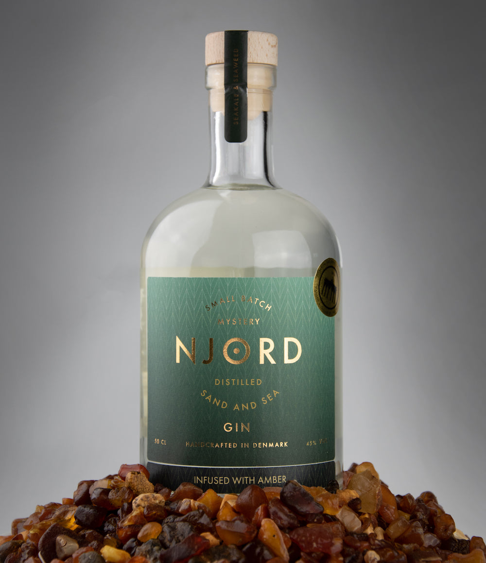 Distilled Sand And Sea Amber Infused gin bottle-front