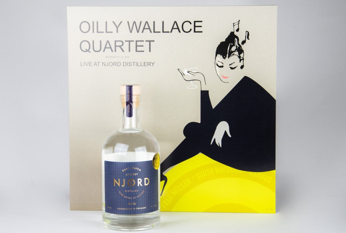 Live Jazz vinyl and Blue Notes of Nature gin bottle