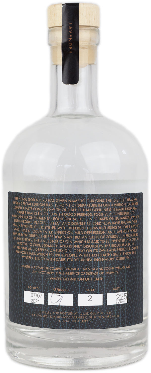 Njord gin Distilled Healing Herbs-Back